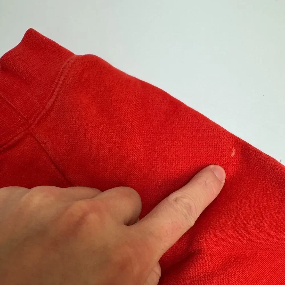 Nike Sweatshirt Mens Small Red Club Fleece Crewneck Pullover Swoosh Retro